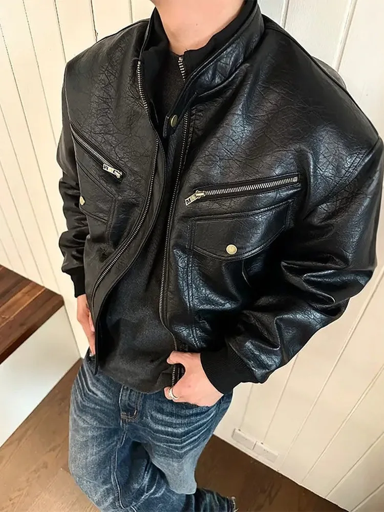 Мужская зимняя теплая мотоциклетная куртка из искусственной кожи с ретро-американским узором «личи», утепленная, с хлопковой подкладкой
Мужская зимняя теплая мотоциклетная куртка из искусственной кожи с ретро-американским узором «личи», утепленная, с хлопковой подкладкой