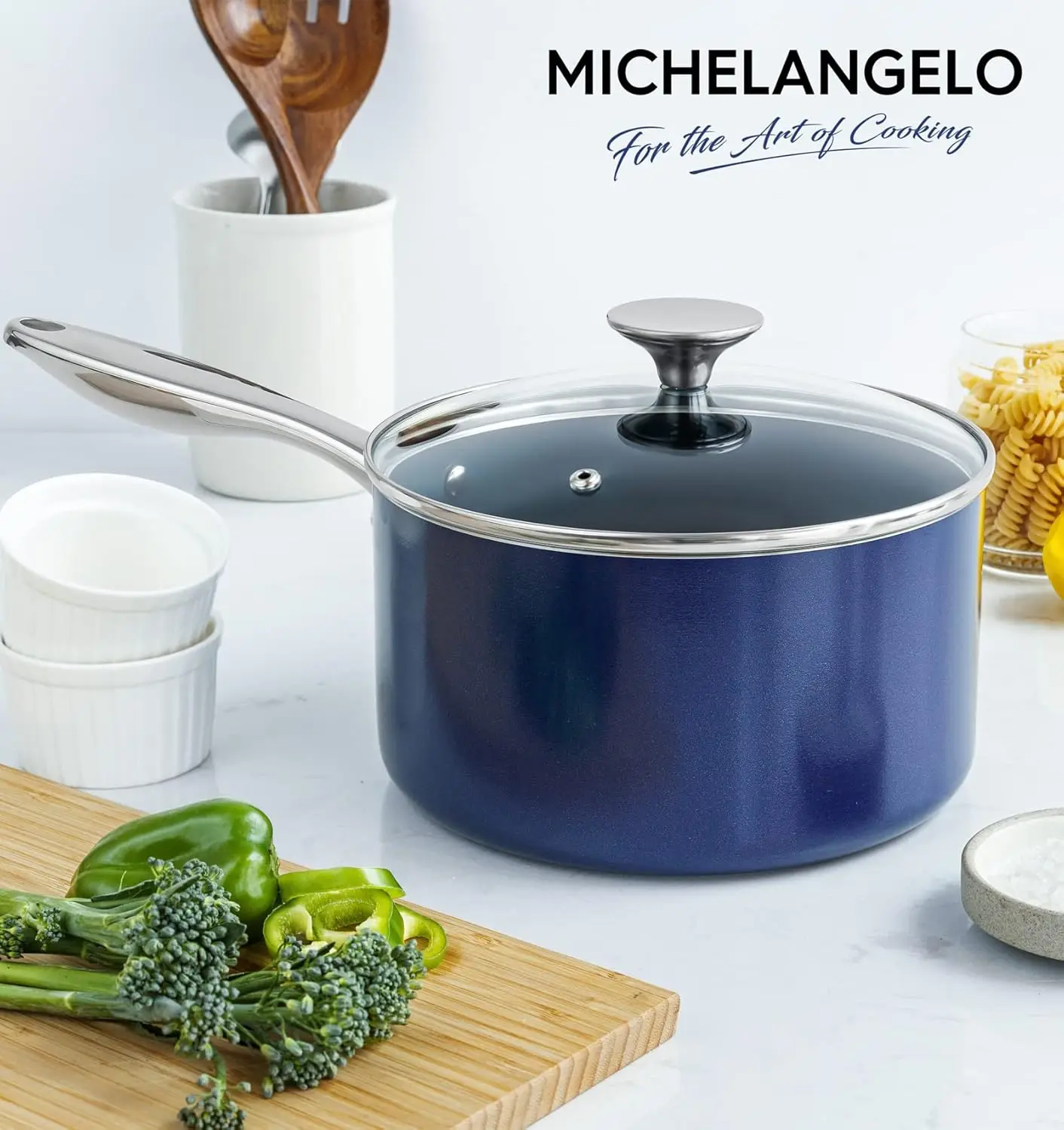 Керамическая кастрюля MICHELANGELO 2QT с антипригарным покрытием и крышкой — без PFAS, можно мыть в духовке и в посудомоечной машине, даже нагрев для легкого приготовления пищи
Керамическая кастрюля MICHELANGELO 2QT с антипригарным покрытием и крышкой — без PFAS, можно мыть в духовке и в посудомоечной машине, даже нагрев для легкого приготовления пищи