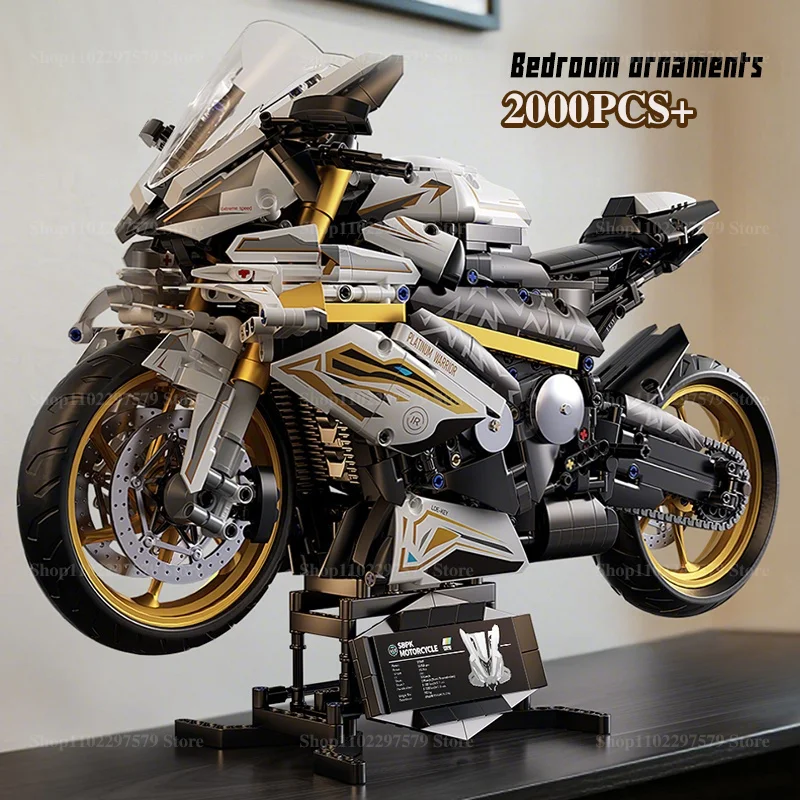 2000+PCS MOC 1:5 Motorcycle Building Blocks Set Racing Motorcycle Model Kit for Kid Adults Gift Creative Display Collectible Toy
2000+PCS MOC 1:5 Motorcycle Building Blocks Set Racing Motorcycle Model Kit for Kid Adults Gift Creative Display Collectible Toy