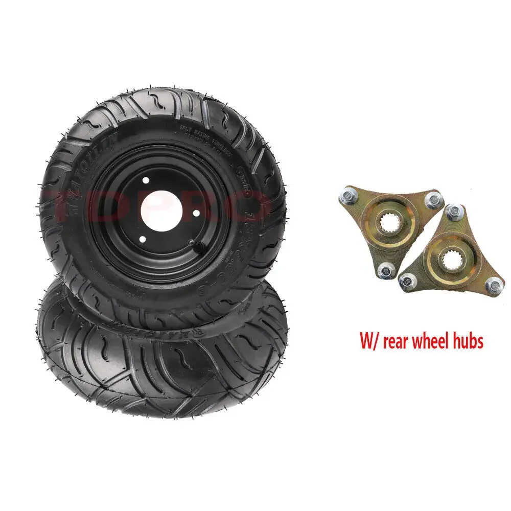 TDPRO 2 Sets 6" Wheels 13x5-6 13x5.00-6 Tire on Rim + 3 Bolt Hub Mini Bike ATV Go Kart
TDPRO 2 Sets 6" Wheels 13x5-6 13x5.00-6 Tire on Rim + 3 Bolt Hub Mini Bike ATV Go Kart