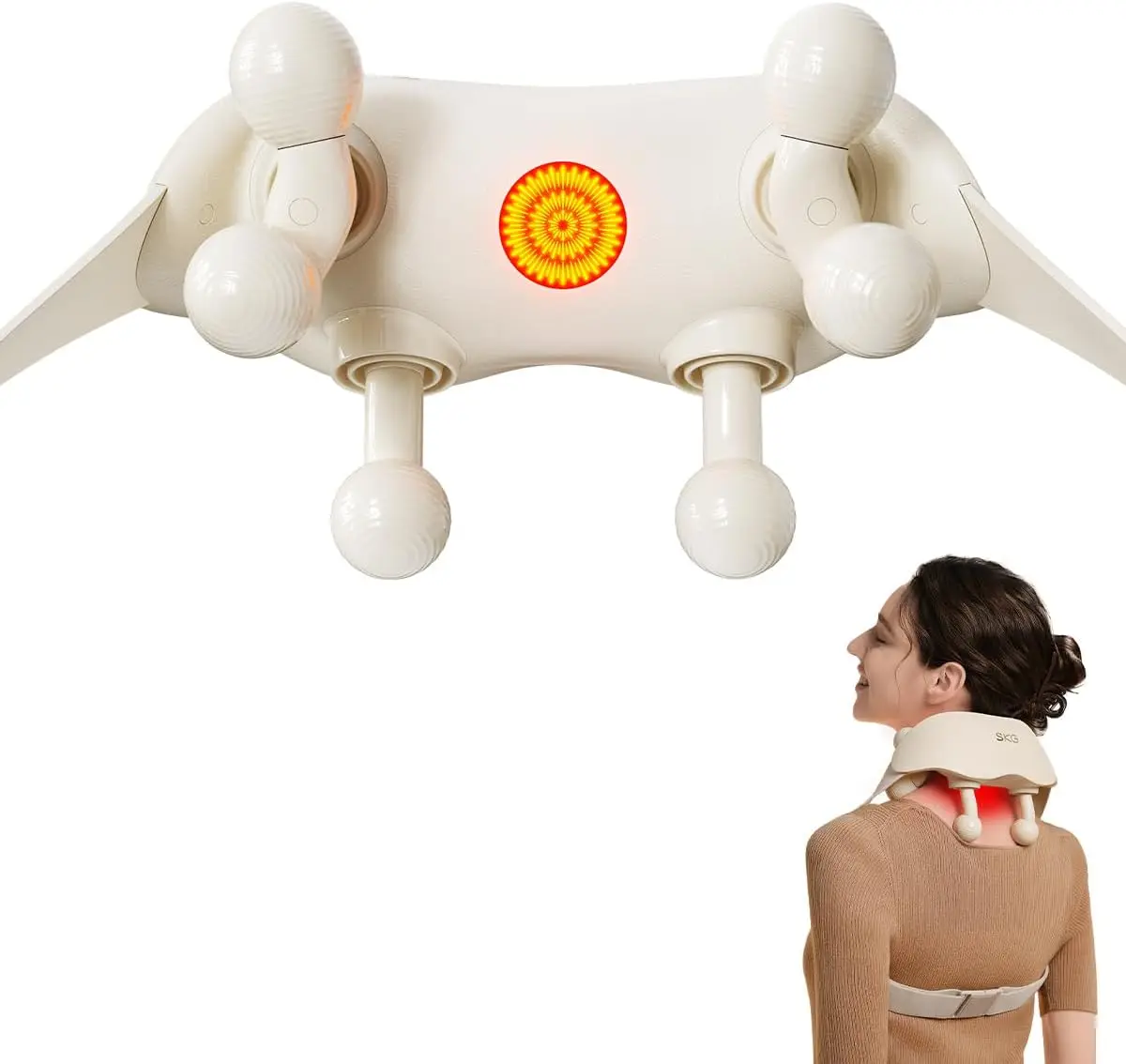 Cordless Neck Massager with Heat for Pain Relief, Deep Tissue Shiatsu Shoulder Therapy, HSA Eligible Relaxation Tool
Cordless Neck Massager with Heat for Pain Relief, Deep Tissue Shiatsu Shoulder Therapy, HSA Eligible Relaxation Tool