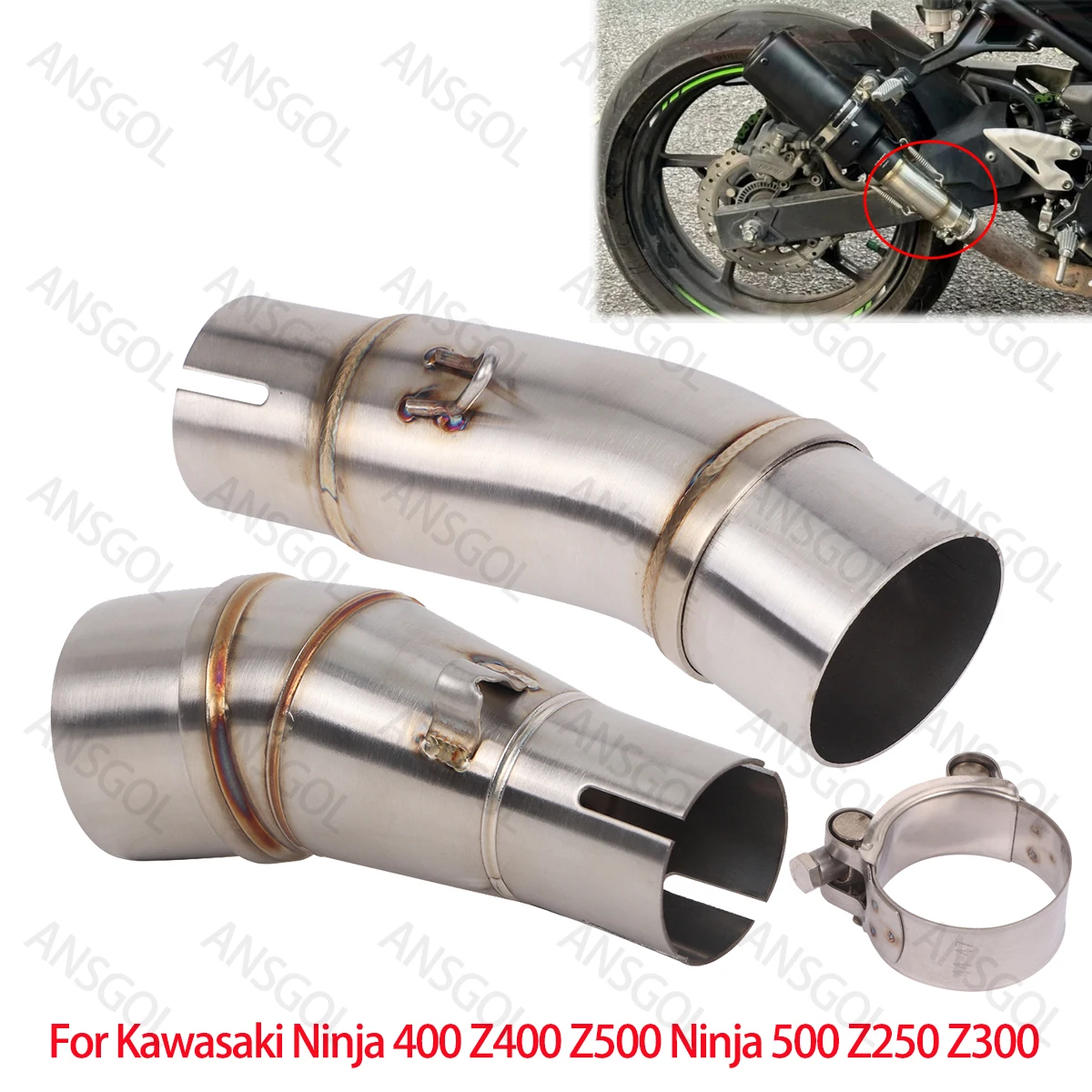 Escape Link Pipe Exhaust Middle Pipe For kawasaki Ninja 400 Z500 Z400 2018-2025 Ninja 250 250R 51mm Muffler Link Pipe
Escape Link Pipe Exhaust Middle Pipe For kawasaki Ninja 400 Z500 Z400 2018-2025 Ninja 250 250R 51mm Muffler Link Pipe