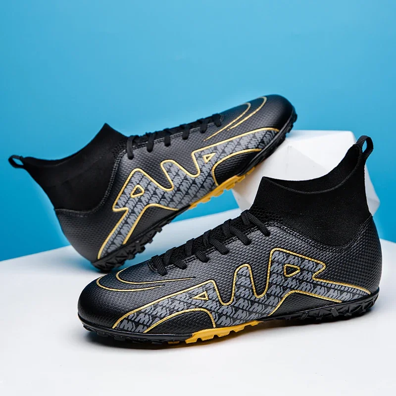 Men Soccer Shoes High Ankle Football Boots Training Sport Futsal Comfortable Cleats TF Sneakers Top Quality Soft
Men Soccer Shoes High Ankle Football Boots Training Sport Futsal Comfortable Cleats TF Sneakers Top Quality Soft