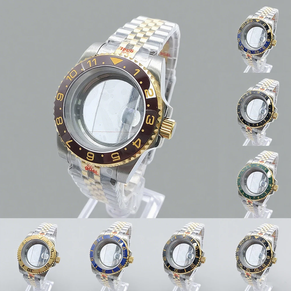 Двухцветный золотой 50 м водонепроницаемый корпус для часов высокого качества 40 мм подходит для деталей часов с механизмом Nh35 Nh36
Двухцветный золотой 50 м водонепроницаемый корпус для часов высокого качества 40 мм подходит для деталей часов с механизмом Nh35 Nh36