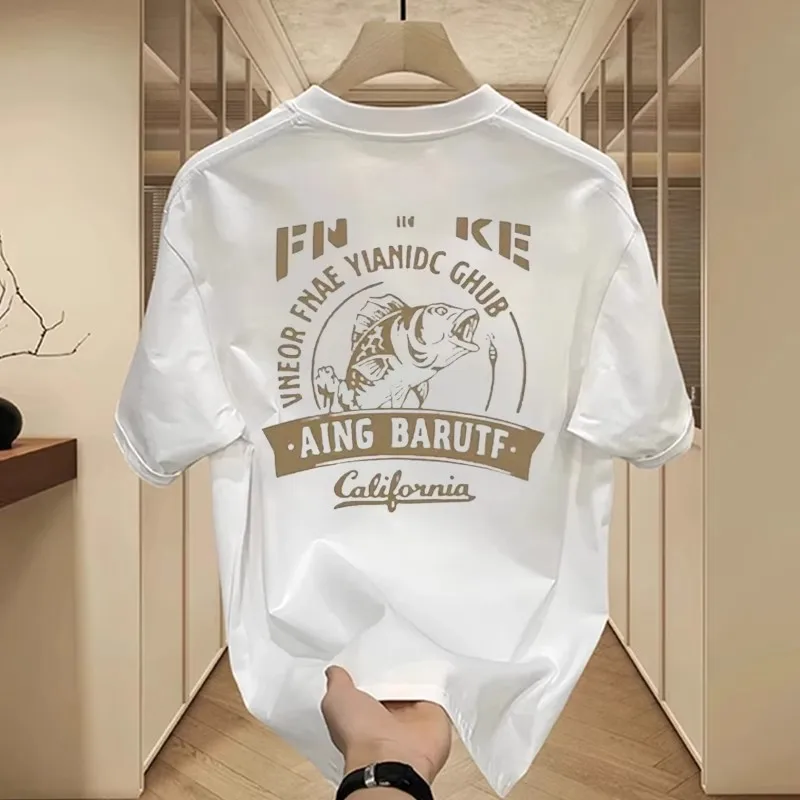 Europe and the United States fashion brand 100% cotton summer new men's printed T-shirt trend all round collar fashion
Europe and the United States fashion brand 100% cotton summer new men's printed T-shirt trend all round collar fashion