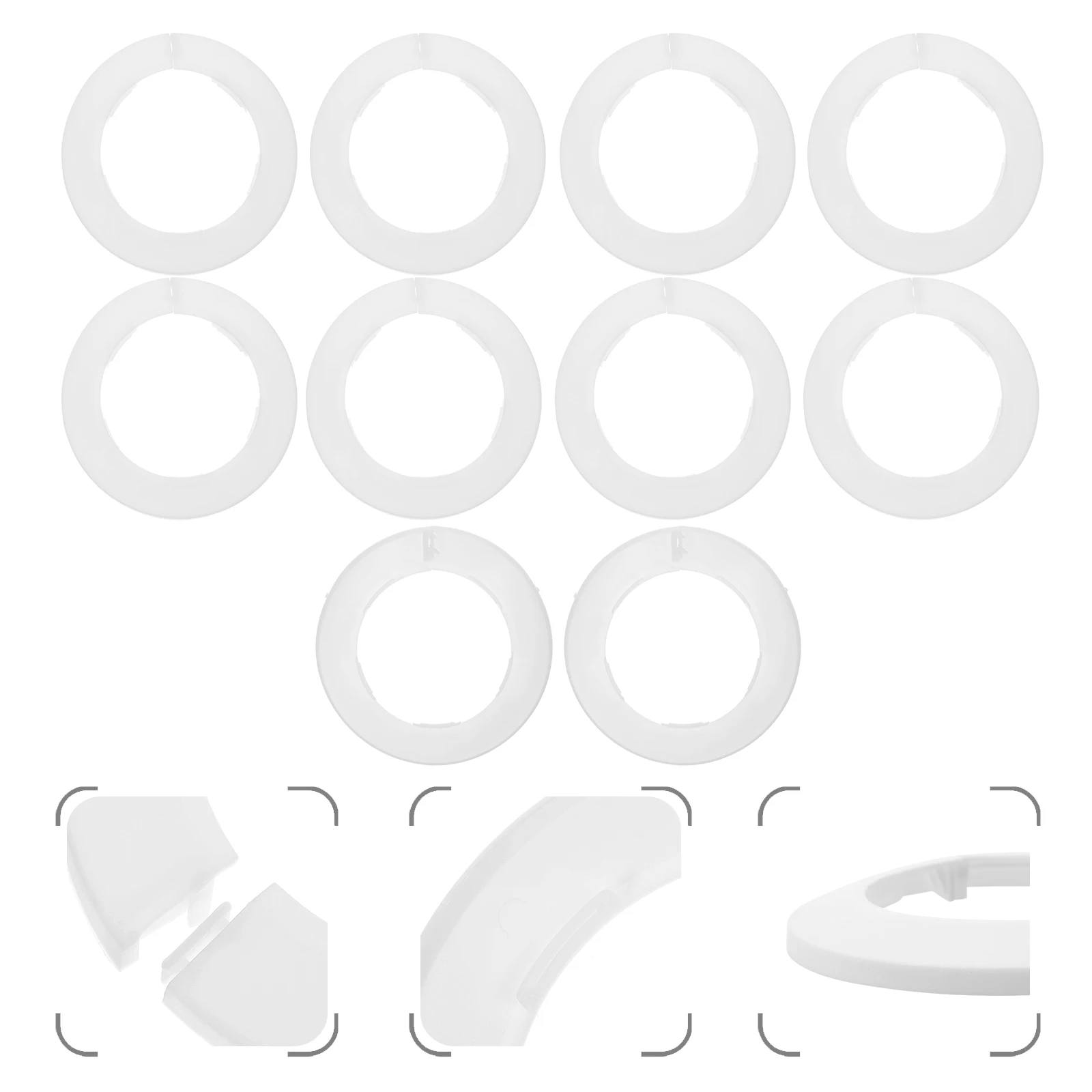 10pcs PVC Pipe Decoration Cover Water Hole Decorative Coverings Escutcheon Collars Reusable Heat Resistant for Kitchen
10pcs PVC Pipe Decoration Cover Water Hole Decorative Coverings Escutcheon Collars Reusable Heat Resistant for Kitchen