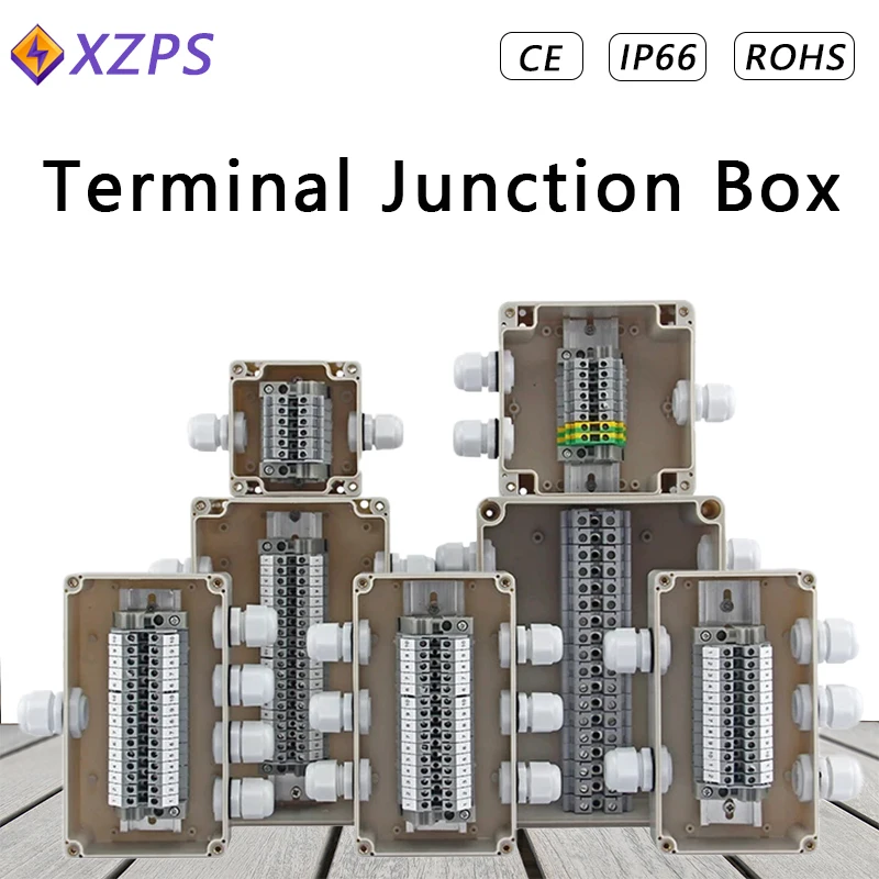 IP67 Outdoor Waterproof Terminal Junction Box ABS Plastic Enclosure Case Home Monitor Electric Distribution Cable Branch Box
IP67 Outdoor Waterproof Terminal Junction Box ABS Plastic Enclosure Case Home Monitor Electric Distribution Cable Branch Box