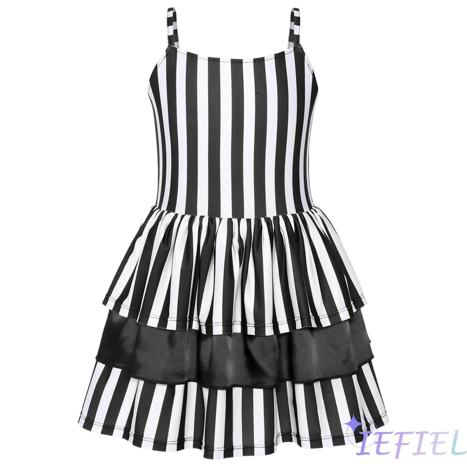 Kids Girl Clown Striped Costume Halloween Dress Waist Bow Layered Ruffle Hem Built-In Briefs Skirt for Daily Life Cosplay Party
Kids Girl Clown Striped Costume Halloween Dress Waist Bow Layered Ruffle Hem Built-In Briefs Skirt for Daily Life Cosplay Party
