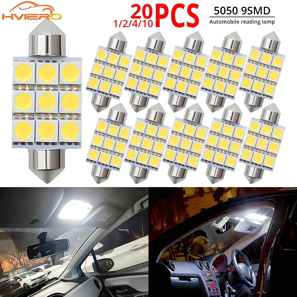 1/2/4/10pcs Car LED Dome Festoon Door Lights White C5W 5050 9SMD License Plate Bulbs 39/36/31mm 12V Interior Trunk Reading Lamp
1/2/4/10pcs Car LED Dome Festoon Door Lights White C5W 5050 9SMD License Plate Bulbs 39/36/31mm 12V Interior Trunk Reading Lamp