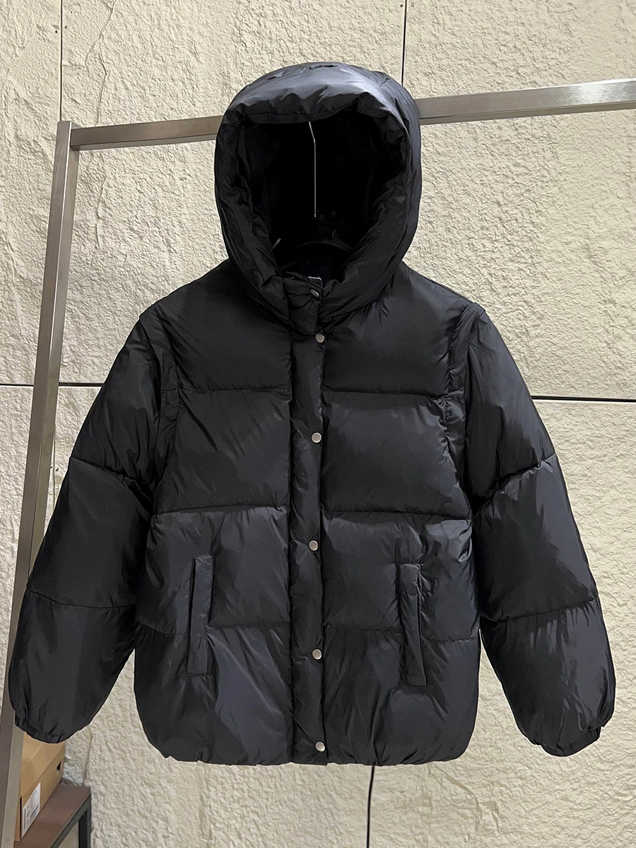 Thickened High Fluffy Winter Coat for Women with Detachable Sleeves Hooded Cotton Jacket Trendy Bread Dressing Chinese Brand
Thickened High Fluffy Winter Coat for Women with Detachable Sleeves Hooded Cotton Jacket Trendy Bread Dressing Chinese Brand