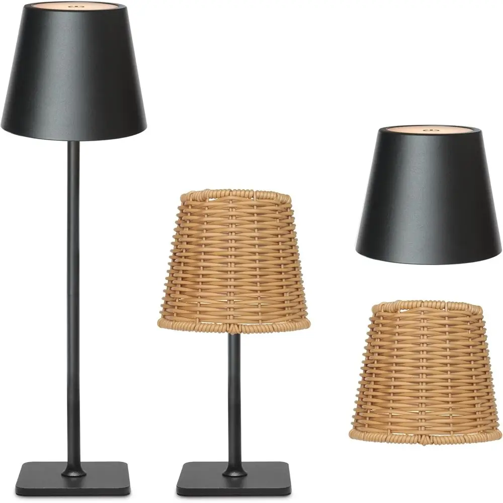 Rechargeable Portable LED Table Lamp Set, Touch Battery Operated Lights for Home, Kitchen, Patio, Dining (Black, 2 Pack)
Rechargeable Portable LED Table Lamp Set, Touch Battery Operated Lights for Home, Kitchen, Patio, Dining (Black, 2 Pack)