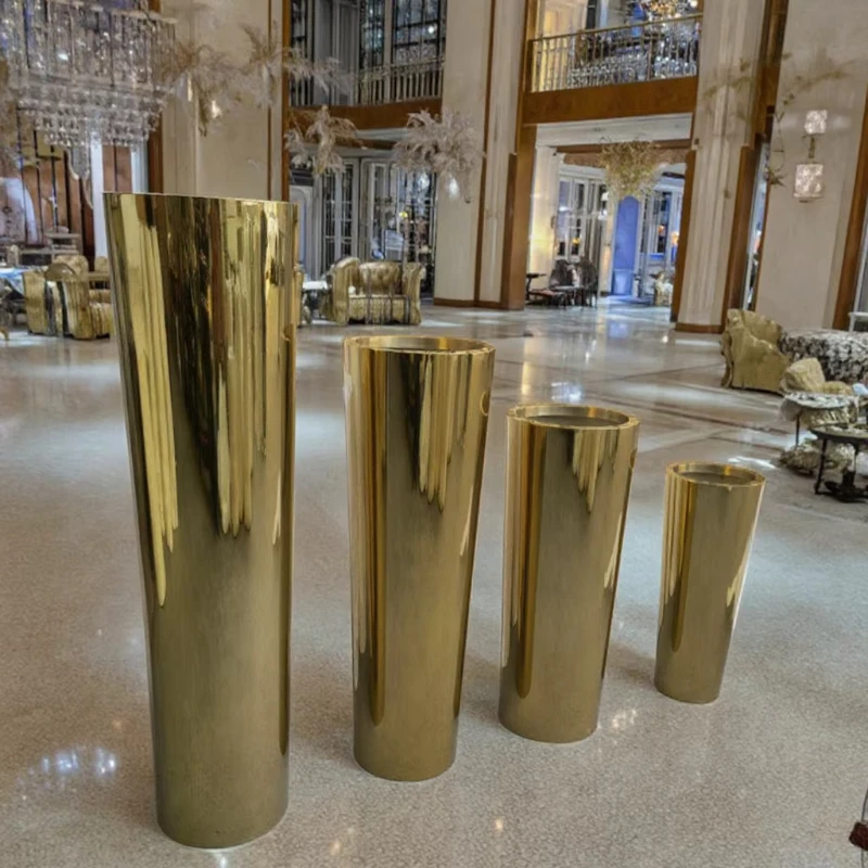 Indoor Luxury Stainless Steel Flower Pot 36 Inch High Cone Flower Pot Home Decor Gold Floor Vase
Indoor Luxury Stainless Steel Flower Pot 36 Inch High Cone Flower Pot Home Decor Gold Floor Vase