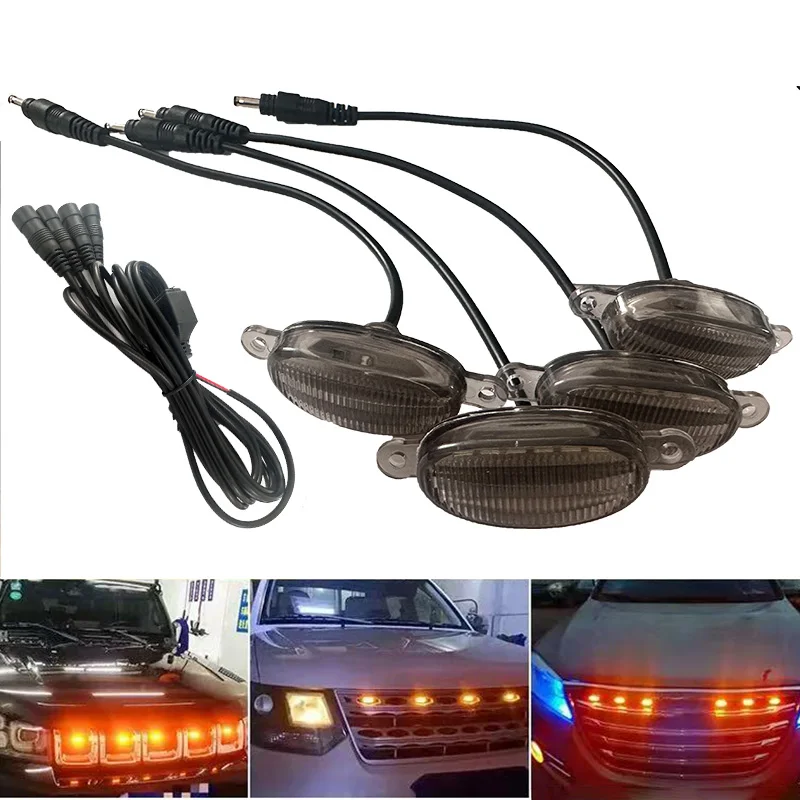 4 Pcs Auto Smoke Front Grille LED Amber Light Raptor Style Cover For Ford F-150 2009-2018 Car Decorative Light Bulb Accessories
4 Pcs Auto Smoke Front Grille LED Amber Light Raptor Style Cover For Ford F-150 2009-2018 Car Decorative Light Bulb Accessories