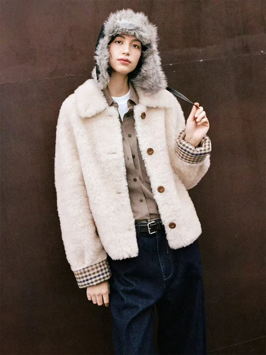 Винтажное 00% шерстяное теплое нежное пальто с мехом ягненка в стиле ретро, универсальная зимняя верхняя одежда для молодых женщин, длинный све
Винтажное 00% шерстяное теплое нежное пальто с мехом ягненка в стиле ретро, универсальная зимняя верхняя одежда для молодых женщин, длинный све