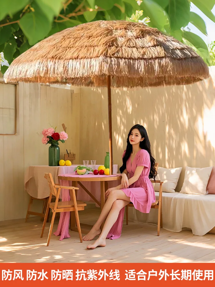 Outdoor simulated straw umbrella Thatched Straw awning Straw awning Shelf Beach New outdoor garden
Outdoor simulated straw umbrella Thatched Straw awning Straw awning Shelf Beach New outdoor garden