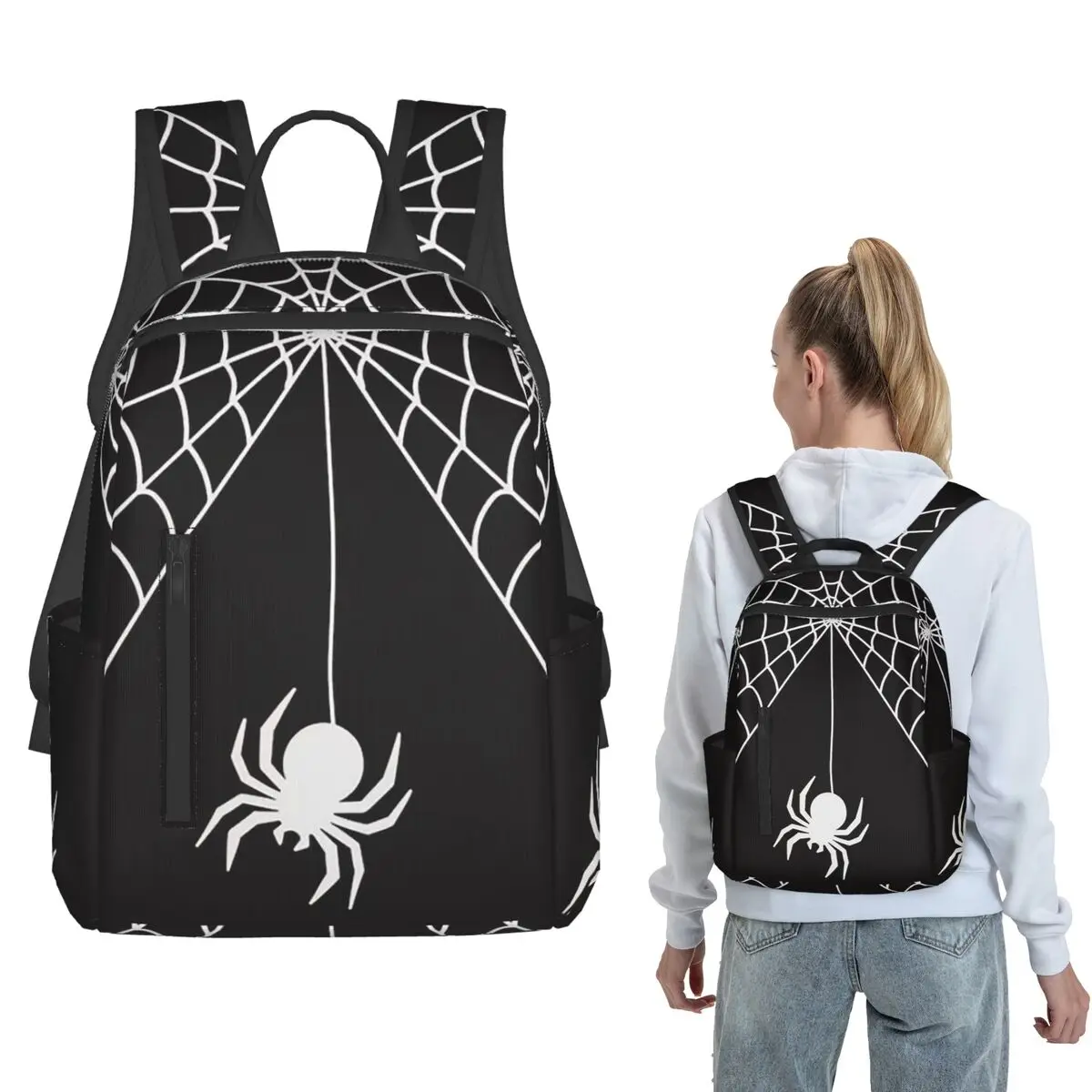 Gothic Spider And Web Print Backpack Large Capacity Boys Girls BookBag School Bag Shoulder Bags for Men Women
Gothic Spider And Web Print Backpack Large Capacity Boys Girls BookBag School Bag Shoulder Bags for Men Women