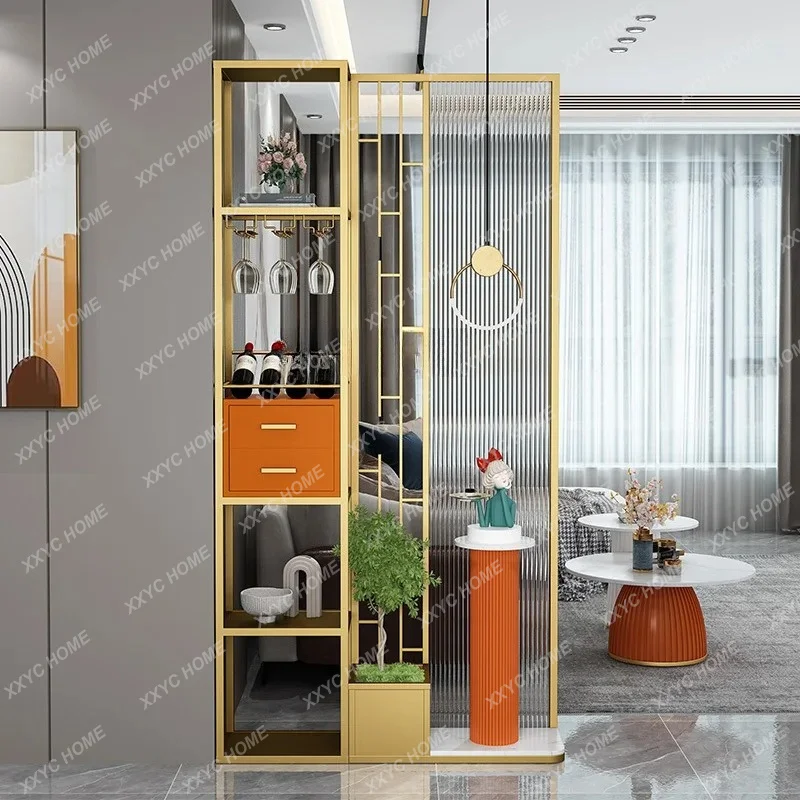 D178 Light luxury living room screen entrance wine cabinet entry Changhong glass partition decoration customization
D178 Light luxury living room screen entrance wine cabinet entry Changhong glass partition decoration customization