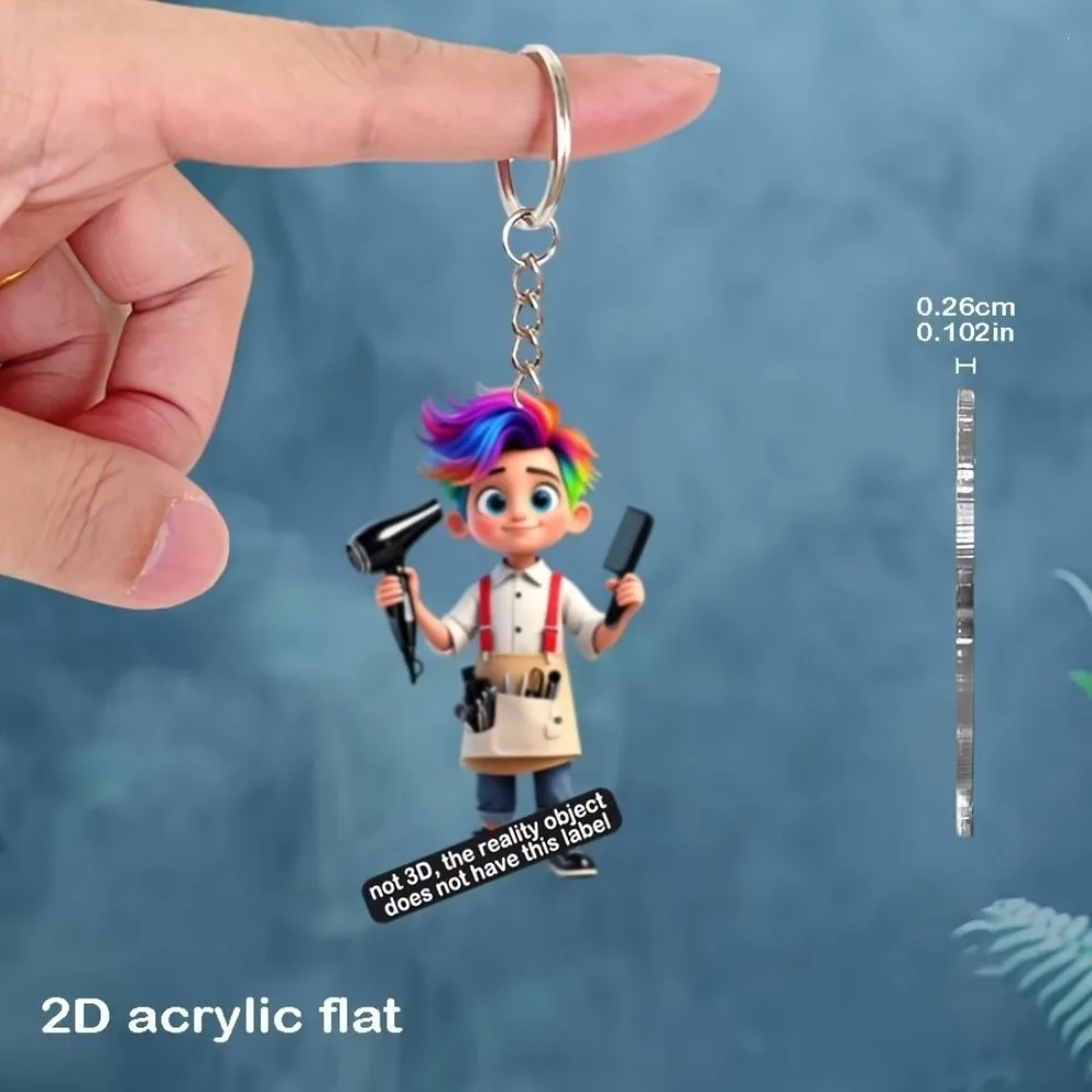 Creative Design 2D Flat Acrylic Barber Styling Hairdryer Comb Fun Mobile Pendant Barber Car Keychain Jewelry Accessories Gift
Creative Design 2D Flat Acrylic Barber Styling Hairdryer Comb Fun Mobile Pendant Barber Car Keychain Jewelry Accessories Gift
