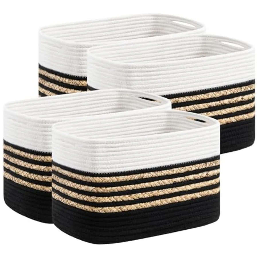 Baskets for Organizing, Woven Storage Baskets for Toys and Towel, Rectangle Cotton Rope Basket with Handles, ''L ''W ''H
Baskets for Organizing, Woven Storage Baskets for Toys and Towel, Rectangle Cotton Rope Basket with Handles, ''L ''W ''H