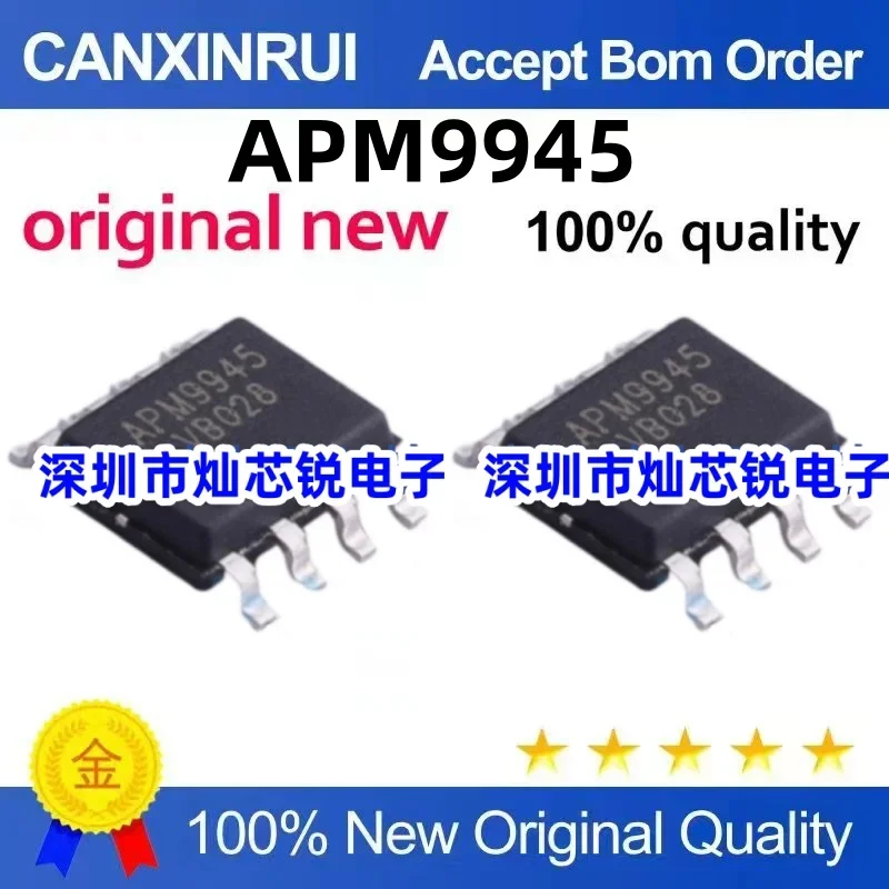 (5-100 pieces) APM9945 APM9945KC-TRL (SOP8) brand new
(5-100 pieces) APM9945 APM9945KC-TRL (SOP8) brand new