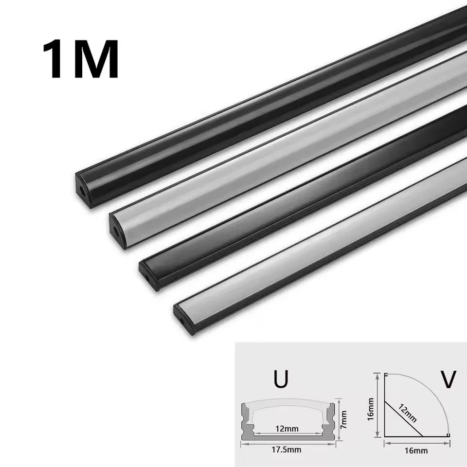 10-50pcs/lot 1M Black LED Aluminum profile Channel Holder Diffuser PC Cover U/V shape Corner for 2835 5050 5730 COB Light
10-50pcs/lot 1M Black LED Aluminum profile Channel Holder Diffuser PC Cover U/V shape Corner for 2835 5050 5730 COB Light
