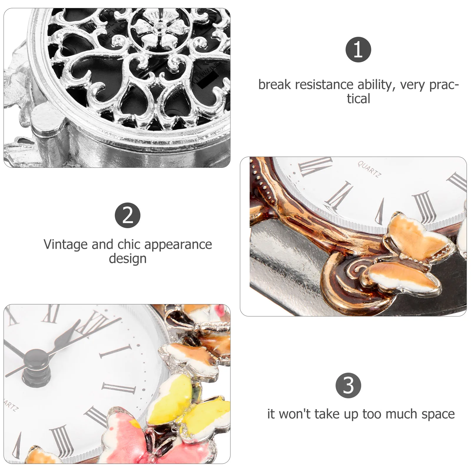 Vintage Style Clock European Retro Non-Ticking Desktop Classical Table Clock Large Clear Scale Decorative Ornament
Vintage Style Clock European Retro Non-Ticking Desktop Classical Table Clock Large Clear Scale Decorative Ornament