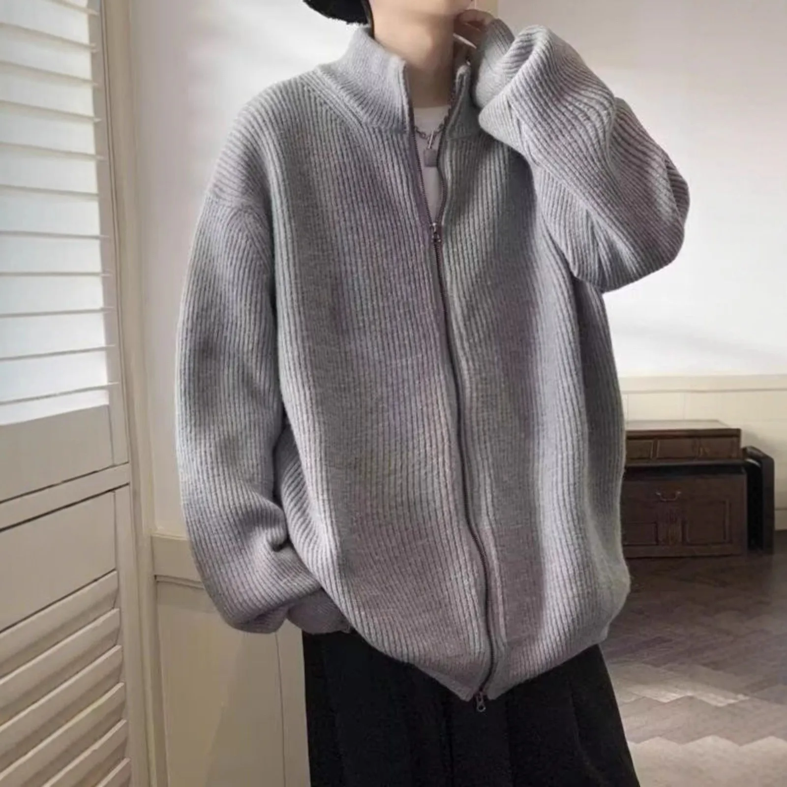 American Sle Loose Fit f High Ne Men's Knitwear Pure Color Open Cardigan Autumn Winter New Arrival Casual Lazy Sle M...
American Sle Loose Fit f High Ne Men's Knitwear Pure Color Open Cardigan Autumn Winter New Arrival Casual Lazy Sle M...