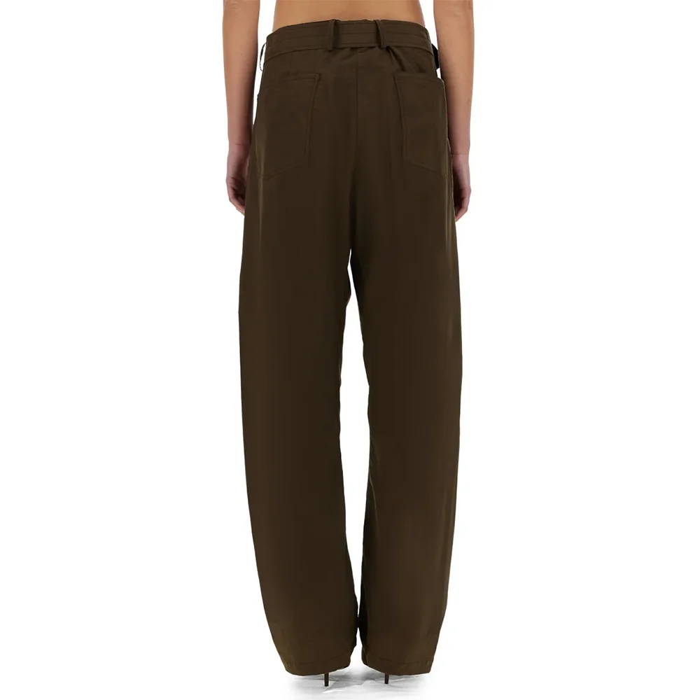 Cotton Blend Women's Trousers Y2k Simple Temperament Casual Peplum Straight Pants With Belt 2025 Spring Summer New
Cotton Blend Women's Trousers Y2k Simple Temperament Casual Peplum Straight Pants With Belt 2025 Spring Summer New