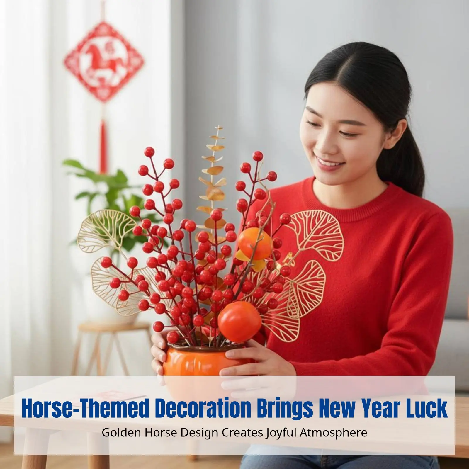 2026 Year of the Horse New Year Fortune Fruit Hanging Ornament, Resin Seasonal Holiday Decoration, Living Room Festive Decor
2026 Year of the Horse New Year Fortune Fruit Hanging Ornament, Resin Seasonal Holiday Decoration, Living Room Festive Decor