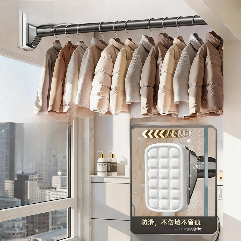 Strong Bearing Adjustable Clothes Drying Rack Single Bar Clothesline Holder for Balcony Wardrobe Home Use No Drilling Required
Strong Bearing Adjustable Clothes Drying Rack Single Bar Clothesline Holder for Balcony Wardrobe Home Use No Drilling Required
