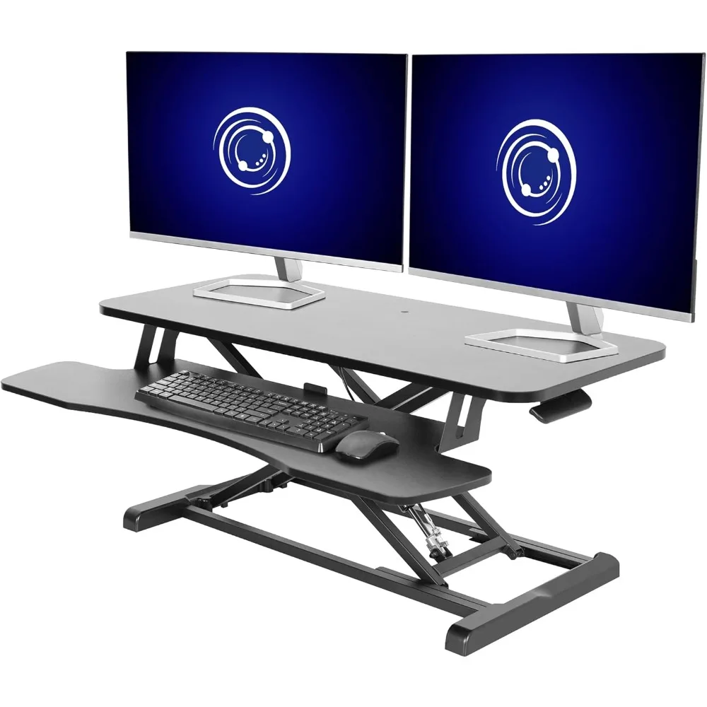 36 inch Desk Converter, K Series, Height Adjustable Sit to Stand Riser, Dual Monitor and Laptop Workstation with Wide Keyboard
36 inch Desk Converter, K Series, Height Adjustable Sit to Stand Riser, Dual Monitor and Laptop Workstation with Wide Keyboard
