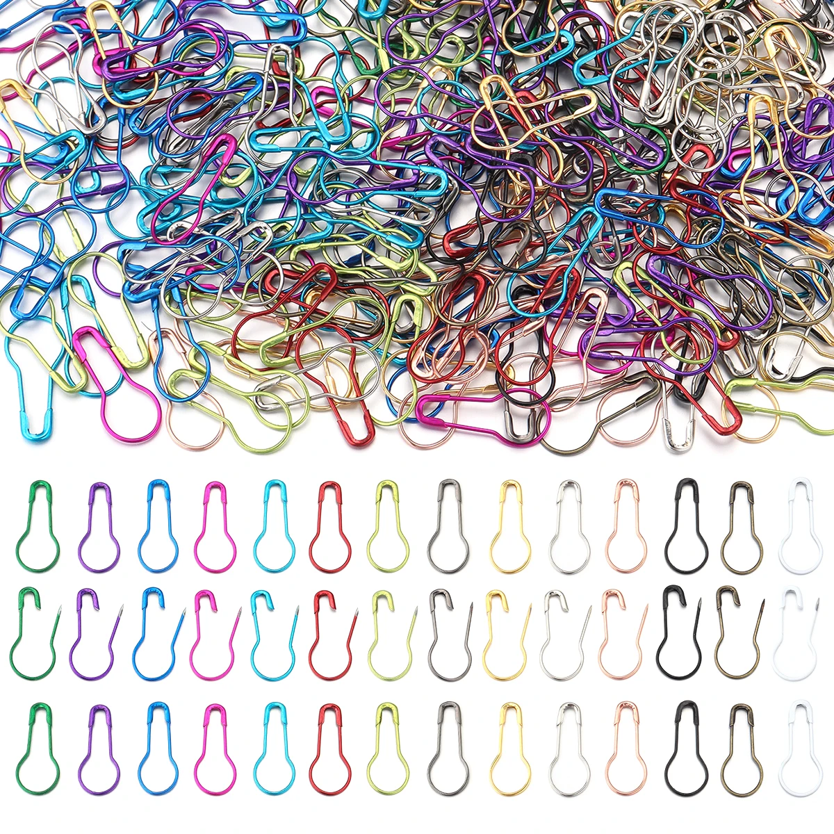 200Pcs/Lot Metal Pins Crochet Accessories Gourd Safety Pin Locking Knitting Marker Tag Clips Latch Sewing Tools 9.5x22MM
200Pcs/Lot Metal Pins Crochet Accessories Gourd Safety Pin Locking Knitting Marker Tag Clips Latch Sewing Tools 9.5x22MM