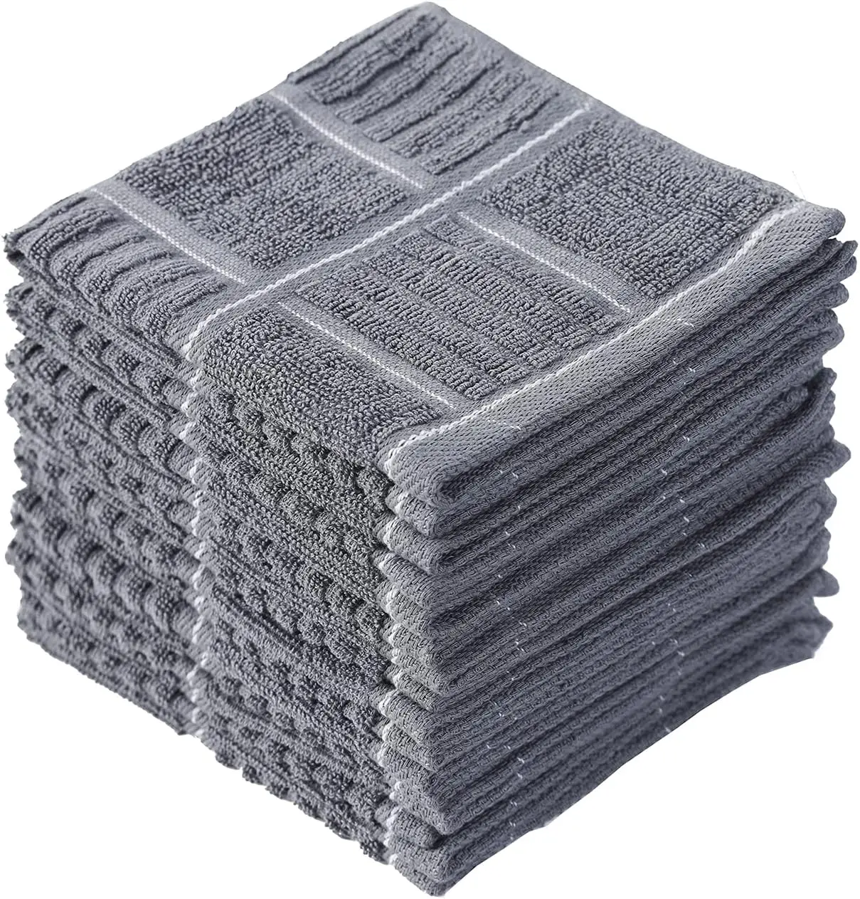 8 Pack Cotton Dish Cloths, 12x12 Inches, Grey - Absorbent & Durable for Kitchen, Cleaning, Drying
8 Pack Cotton Dish Cloths, 12x12 Inches, Grey - Absorbent & Durable for Kitchen, Cleaning, Drying
