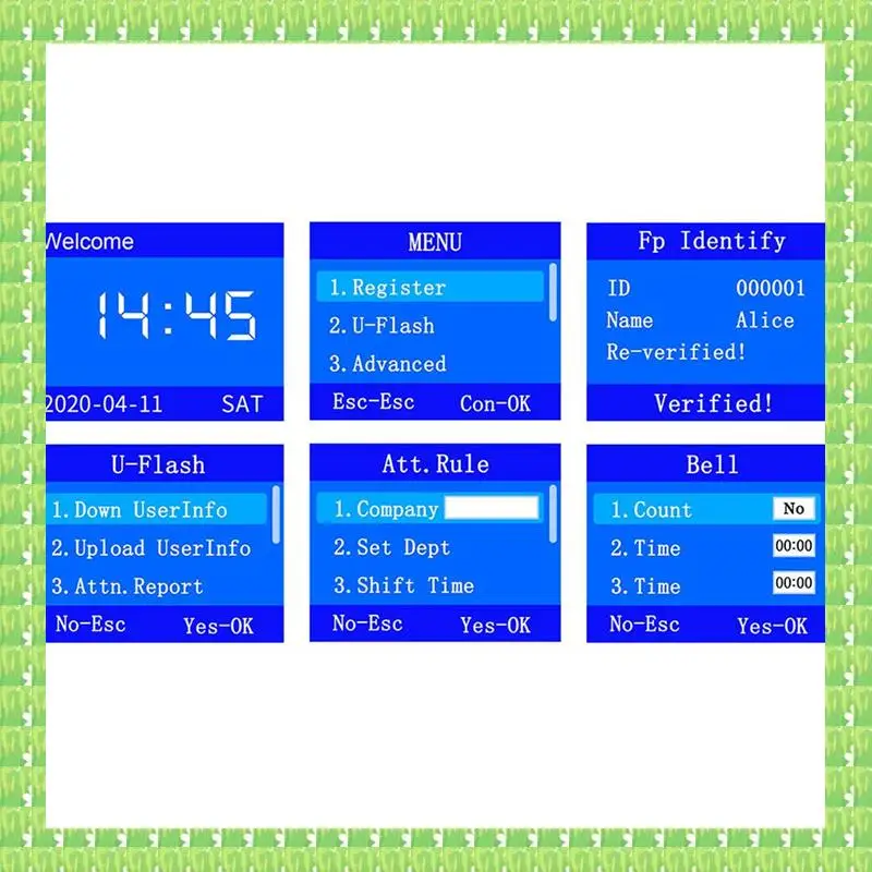 Fingerprint Attendance Machine+10 Cards Access Control Electric Time Clock Recorder USB Data Manage Time Clock Recorder
Fingerprint Attendance Machine+10 Cards Access Control Electric Time Clock Recorder USB Data Manage Time Clock Recorder