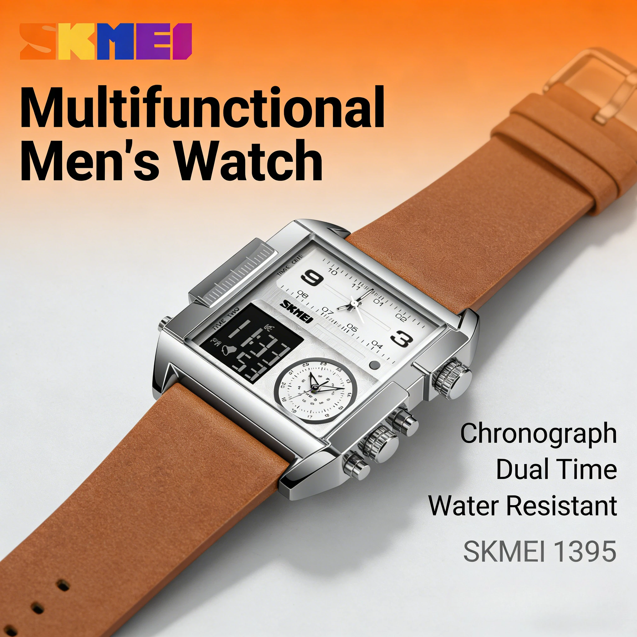 SKMEI Military Digital Watch for Men Waterproof Sports Watch with 3 Time Zones Luxury Quartz Movement
SKMEI Military Digital Watch for Men Waterproof Sports Watch with 3 Time Zones Luxury Quartz Movement