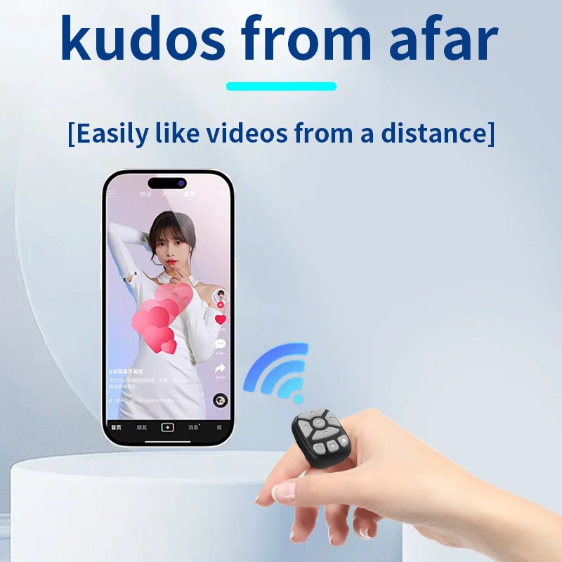 Mobile Phone Mini Remoter Bluetooth-Compatible Remote Control E-book Page Turner for TIK Tok Scrolling Ring for android
Mobile Phone Mini Remoter Bluetooth-Compatible Remote Control E-book Page Turner for TIK Tok Scrolling Ring for android