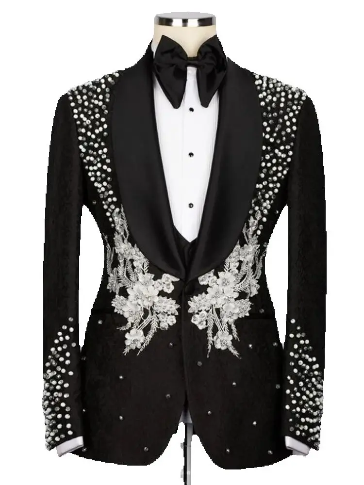 Men's Suits Formal Party Groom Wedding Tuxedo Tailor-made Crystals Beaded Appliques Dress Prom Blazer Formal Party Man Dresses
Men's Suits Formal Party Groom Wedding Tuxedo Tailor-made Crystals Beaded Appliques Dress Prom Blazer Formal Party Man Dresses