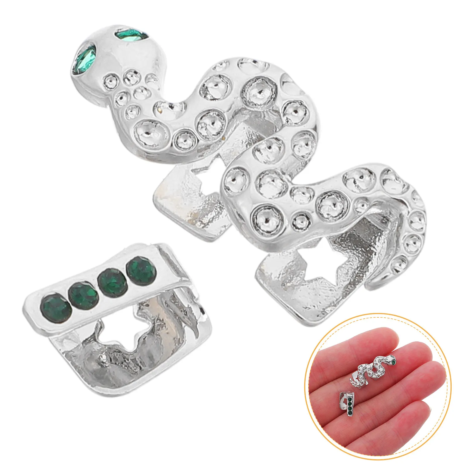 1Set Snake Pattern Hip Hop Teeth Grill for Women Lightweight Comfortable Metal Tooth Jewelry Grills for Rappers Cosplay Parties
1Set Snake Pattern Hip Hop Teeth Grill for Women Lightweight Comfortable Metal Tooth Jewelry Grills for Rappers Cosplay Parties