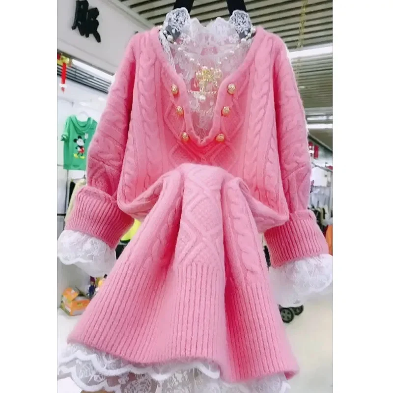 Autumn Winter Women V-neck Fashion Knitted Korean Ladies Solid Color Pullover Knitting Tops 2025 Femme Large Size 4XL Knitwear
Autumn Winter Women V-neck Fashion Knitted Korean Ladies Solid Color Pullover Knitting Tops 2025 Femme Large Size 4XL Knitwear