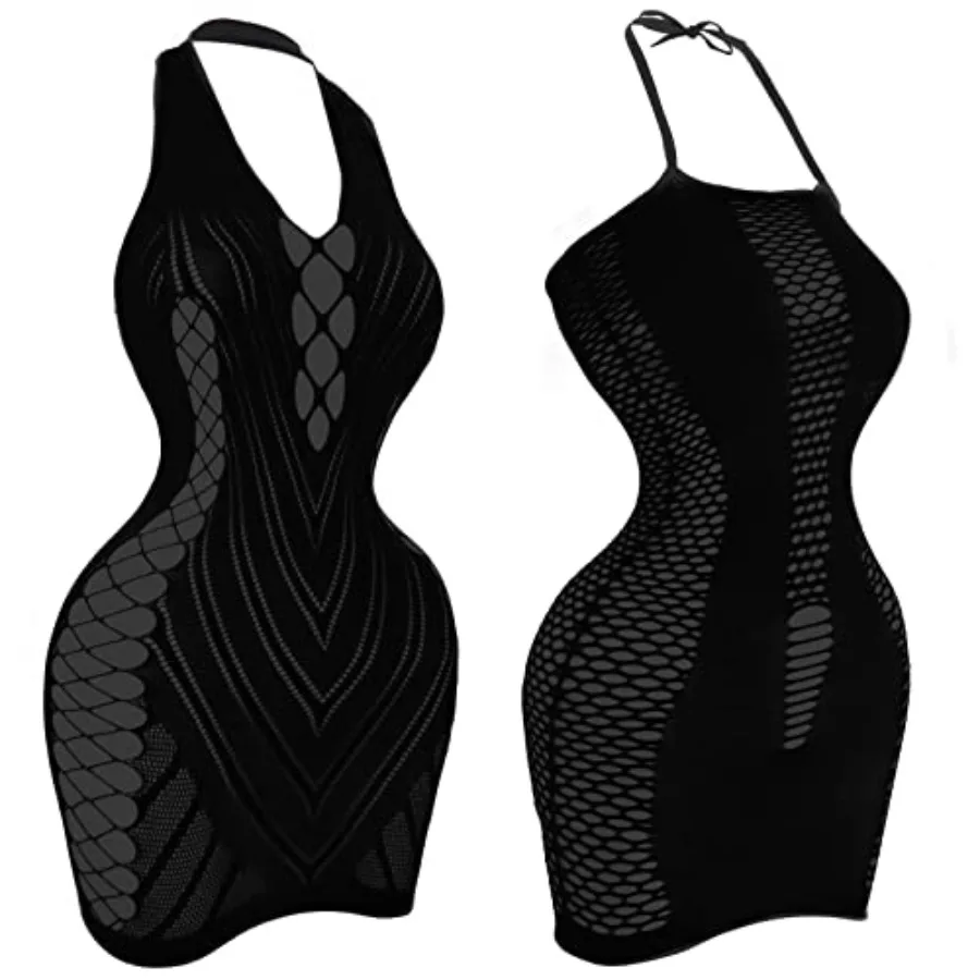 2 Pack Fishnet Dress for Women, Black Fish Net Lingerie Bodysuit Chemise Nighty Women's Mesh Lace Dress, One Size Fits All
2 Pack Fishnet Dress for Women, Black Fish Net Lingerie Bodysuit Chemise Nighty Women's Mesh Lace Dress, One Size Fits All