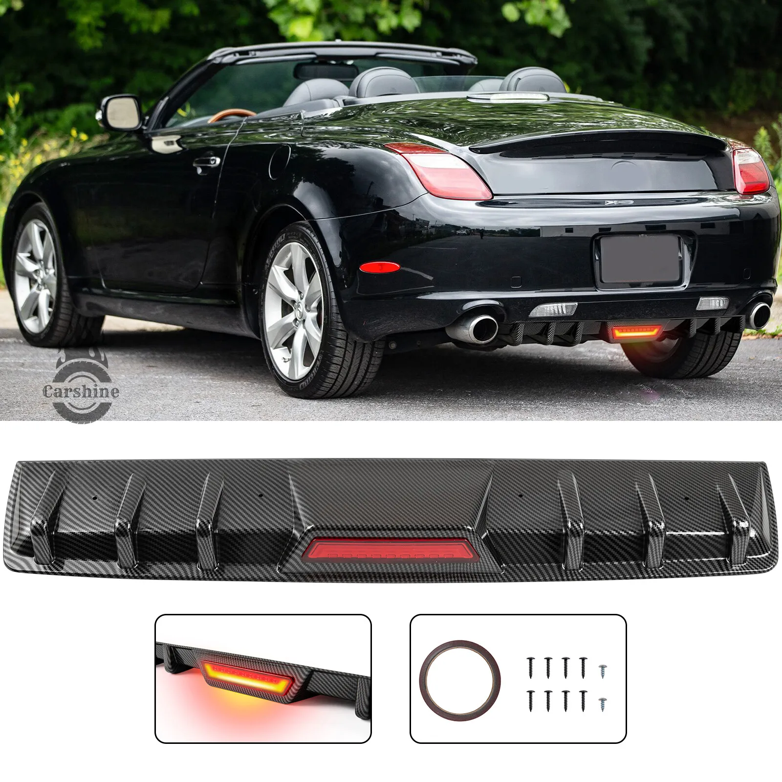 Диффузор заднего бампера из карбона с LED-стоп-сигналом для Lexus SC430 2002-2010
Диффузор заднего бампера из карбона с LED-стоп-сигналом для Lexus SC430 2002-2010