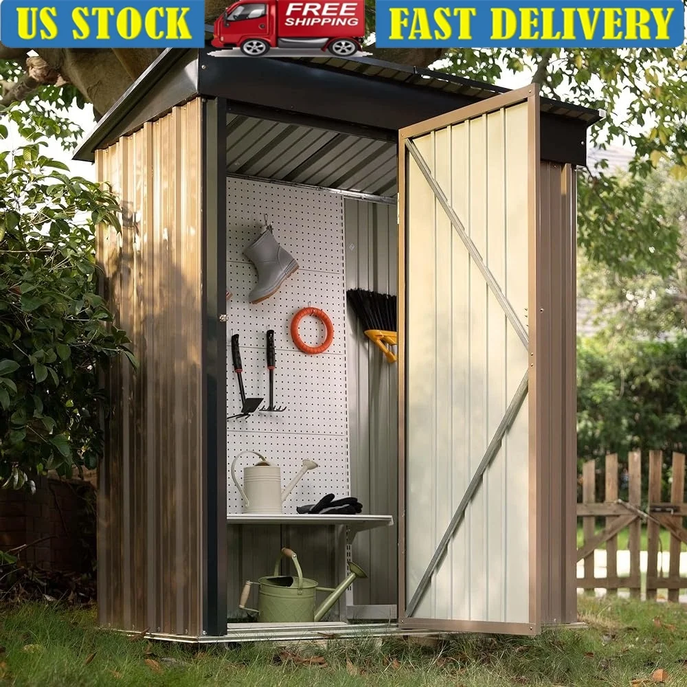 Lockable Metal Garden Shed Outdoor Storage House Steel Anti-Corrosion Organize Backyard Tools 5x3 FT Durable Weatherproof
Lockable Metal Garden Shed Outdoor Storage House Steel Anti-Corrosion Organize Backyard Tools 5x3 FT Durable Weatherproof