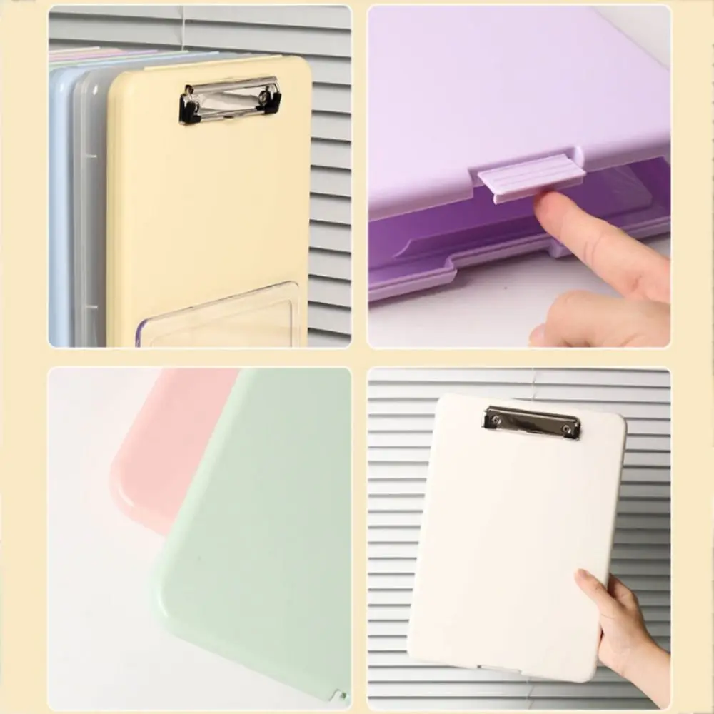 Vertical Opening A4 File Folder Candy Color Plastic Test Paper Storage Box with Metal Clip Writing Board File Storage Box Office
Vertical Opening A4 File Folder Candy Color Plastic Test Paper Storage Box with Metal Clip Writing Board File Storage Box Office