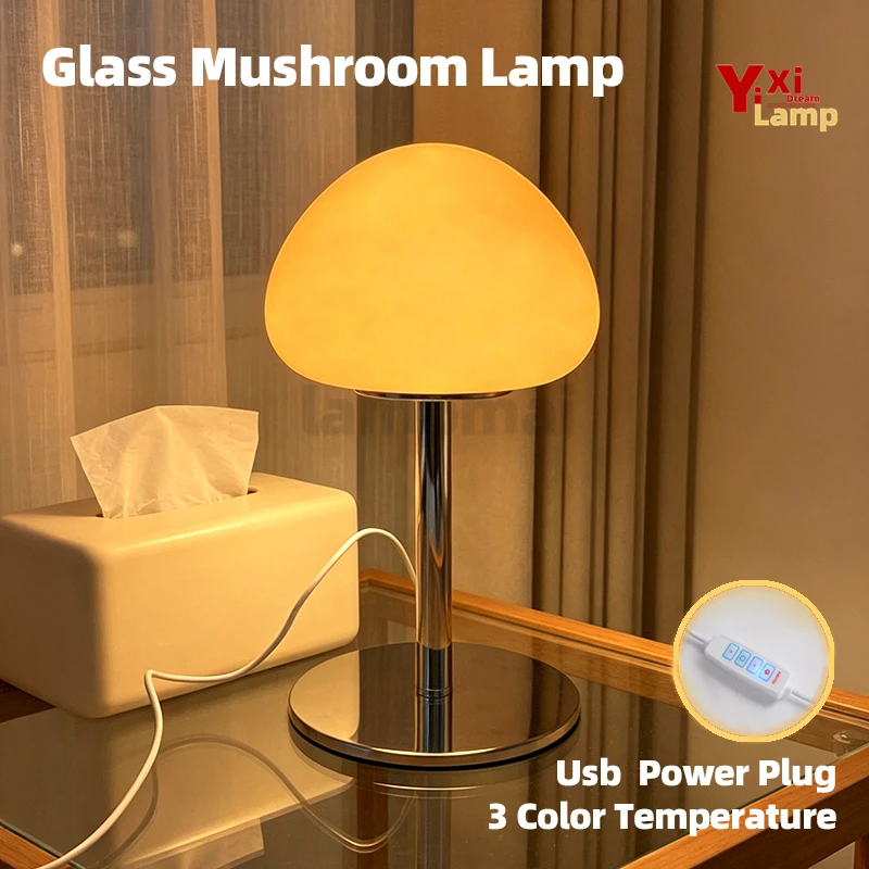 Murano Glass Mushroom Bedside Lamp Retro Table Lamp For Bedroom Living Room Office Study Home Indoor Ambient Lighting
Murano Glass Mushroom Bedside Lamp Retro Table Lamp For Bedroom Living Room Office Study Home Indoor Ambient Lighting