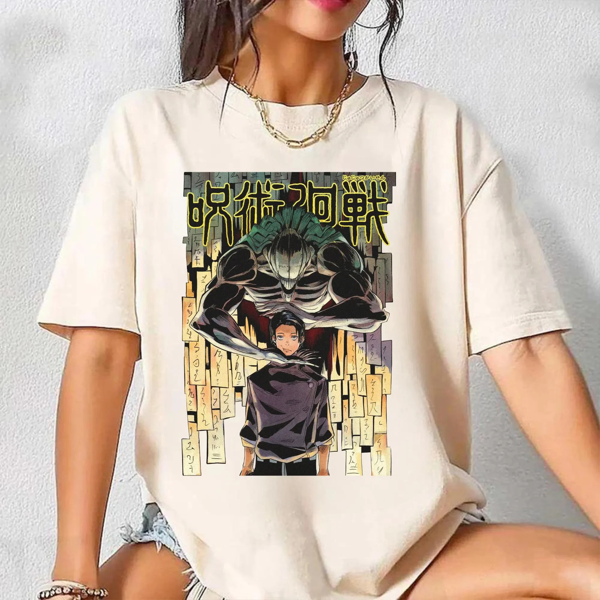 Мужчины Женщины Аниме Дзюдзюцу Кайсен Оккотцу Юта Футболка с принтом, хлопковая уличная одежда, свободная повседневная одежда большого размера с коротким рукавом
Мужчины Женщины Аниме Дзюдзюцу Кайсен Оккотцу Юта Футболка с принтом, хлопковая уличная одежда, свободная повседневная одежда большого размера с коротким рукавом