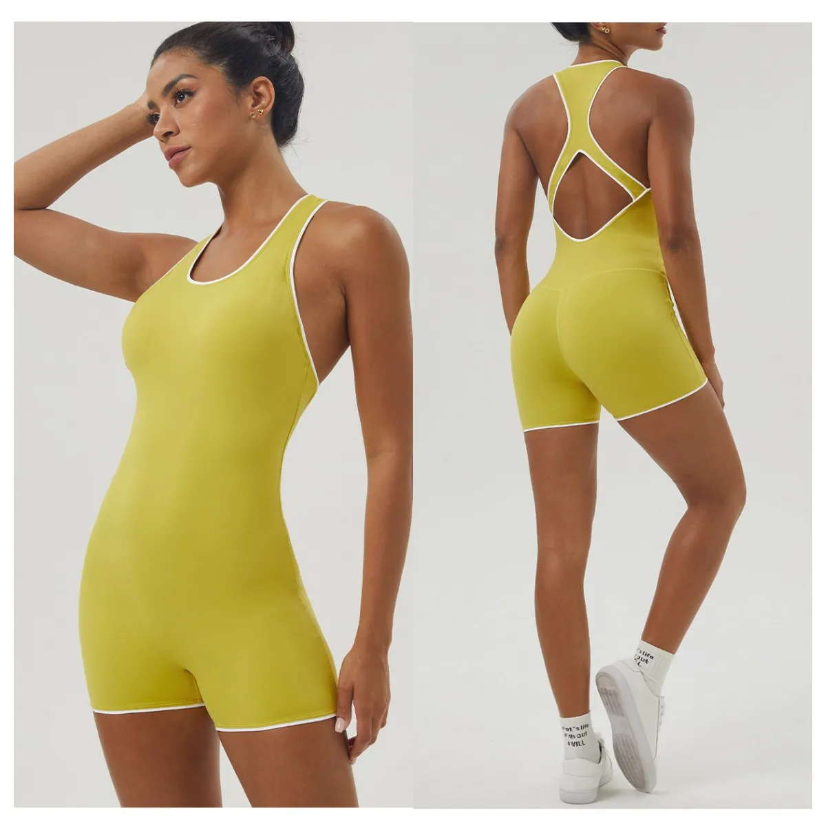 Seamless Yoga Jumpsuit Sports Fitness Peach Hip Backless with Chest Pad One-piece Dance Workout Clothing Gym Tracksuit for Women
Seamless Yoga Jumpsuit Sports Fitness Peach Hip Backless with Chest Pad One-piece Dance Workout Clothing Gym Tracksuit for Women