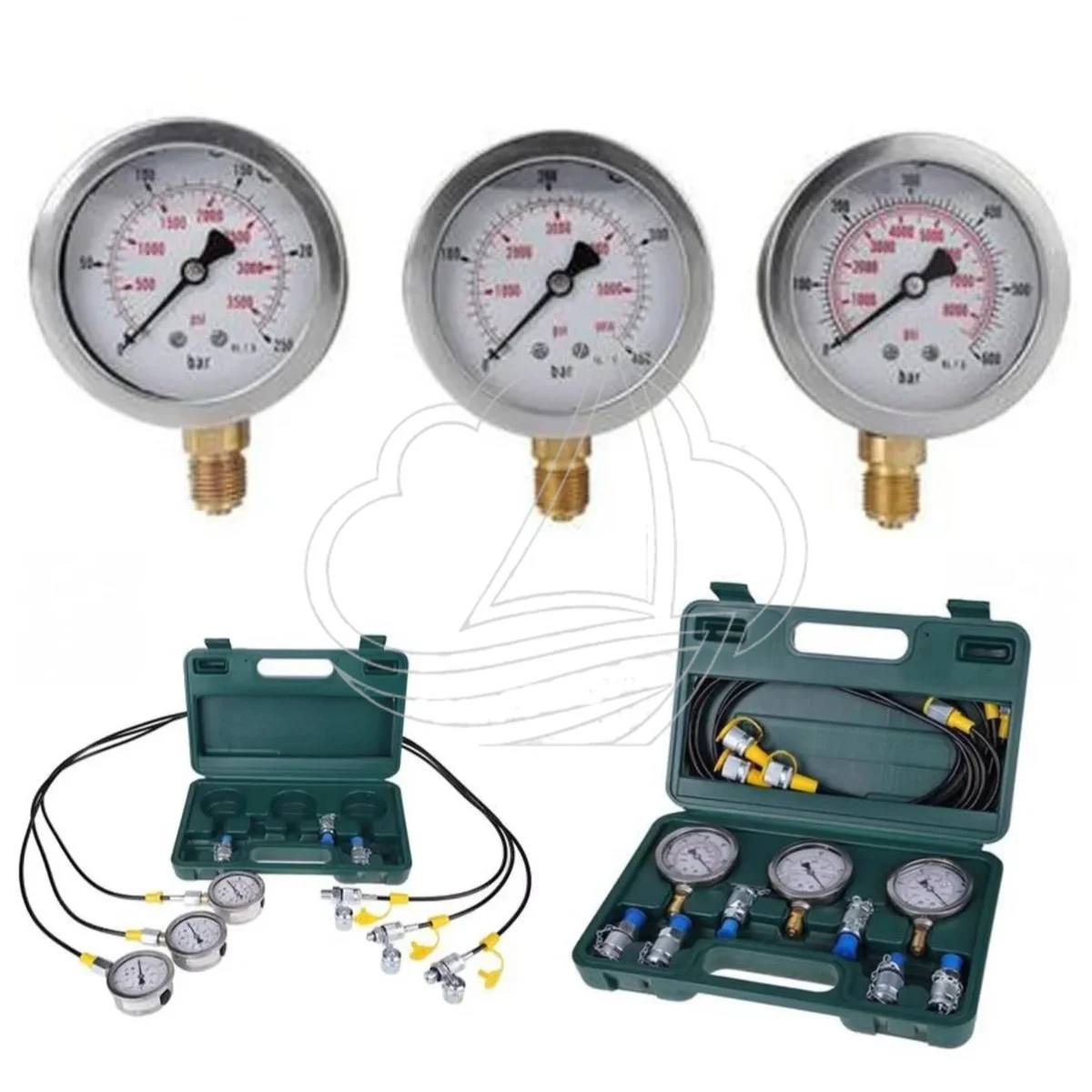 Industrial 35ED Hydraulic Pressure Test Kit, 250/400/600bar Gauge Kit for Excavator Heavy Construction Machinery Diagnostics
Industrial 35ED Hydraulic Pressure Test Kit, 250/400/600bar Gauge Kit for Excavator Heavy Construction Machinery Diagnostics