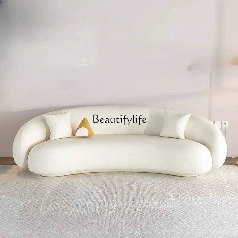 Nordic fabric sofa creative small apartment living room curved Internet celebrity
Nordic fabric sofa creative small apartment living room curved Internet celebrity