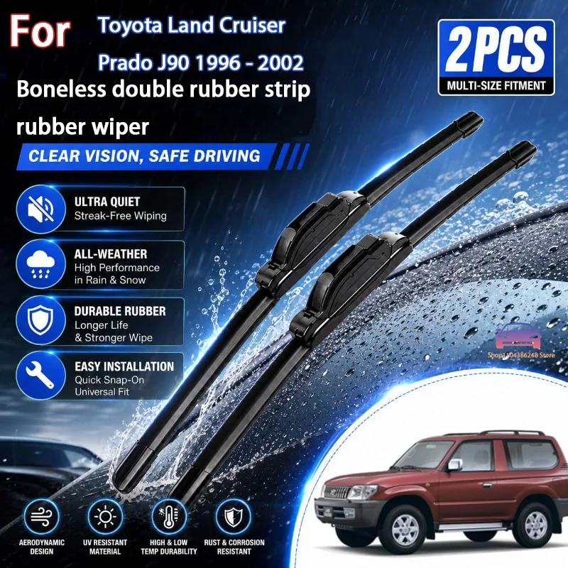 Front Wiper Blades For Toyota Land Cruiser Prado J90 1996 - 2002 Windshield Windscreen Window Brushes 19"+18" Modification Parts
Front Wiper Blades For Toyota Land Cruiser Prado J90 1996 - 2002 Windshield Windscreen Window Brushes 19"+18" Modification Parts