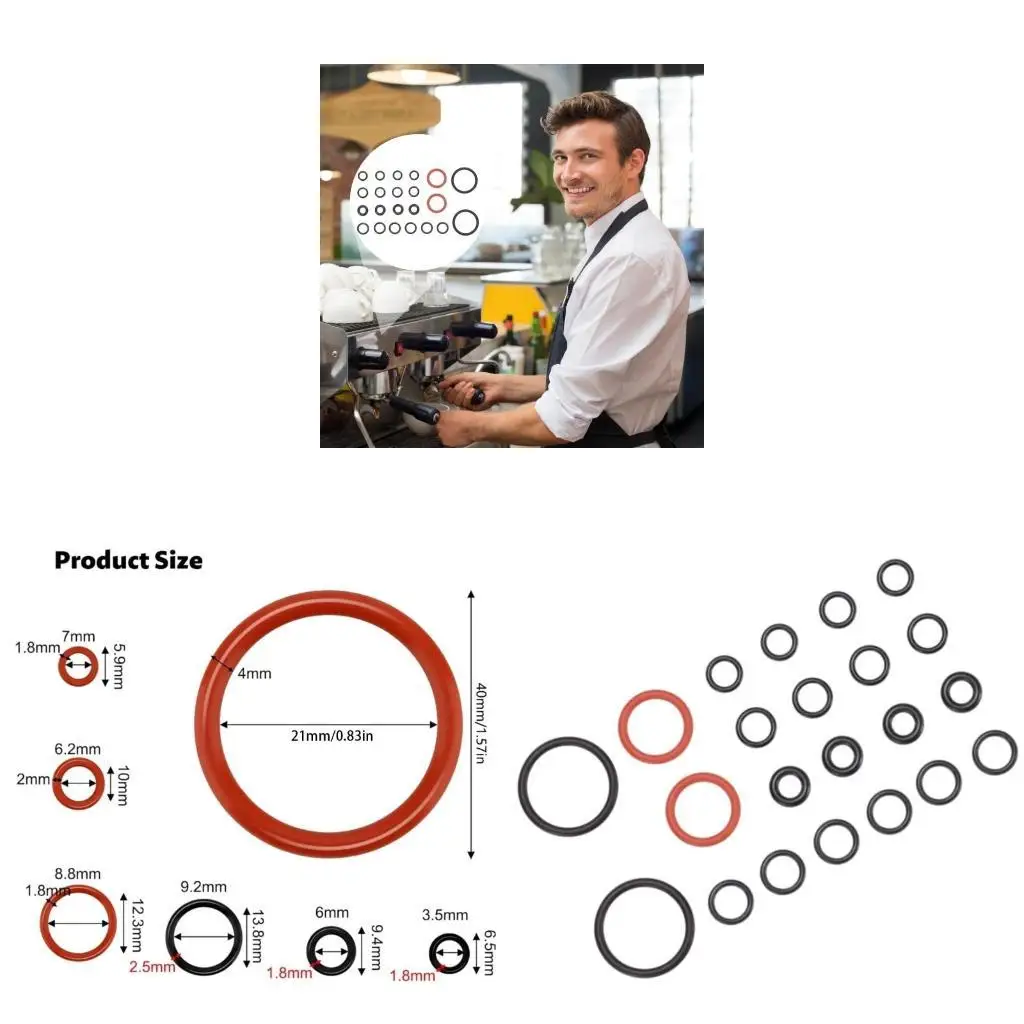 652F 24Pcs Replacement O Rings for Automatic Coffee Machines Brews Group Valves Repair
652F 24Pcs Replacement O Rings for Automatic Coffee Machines Brews Group Valves Repair